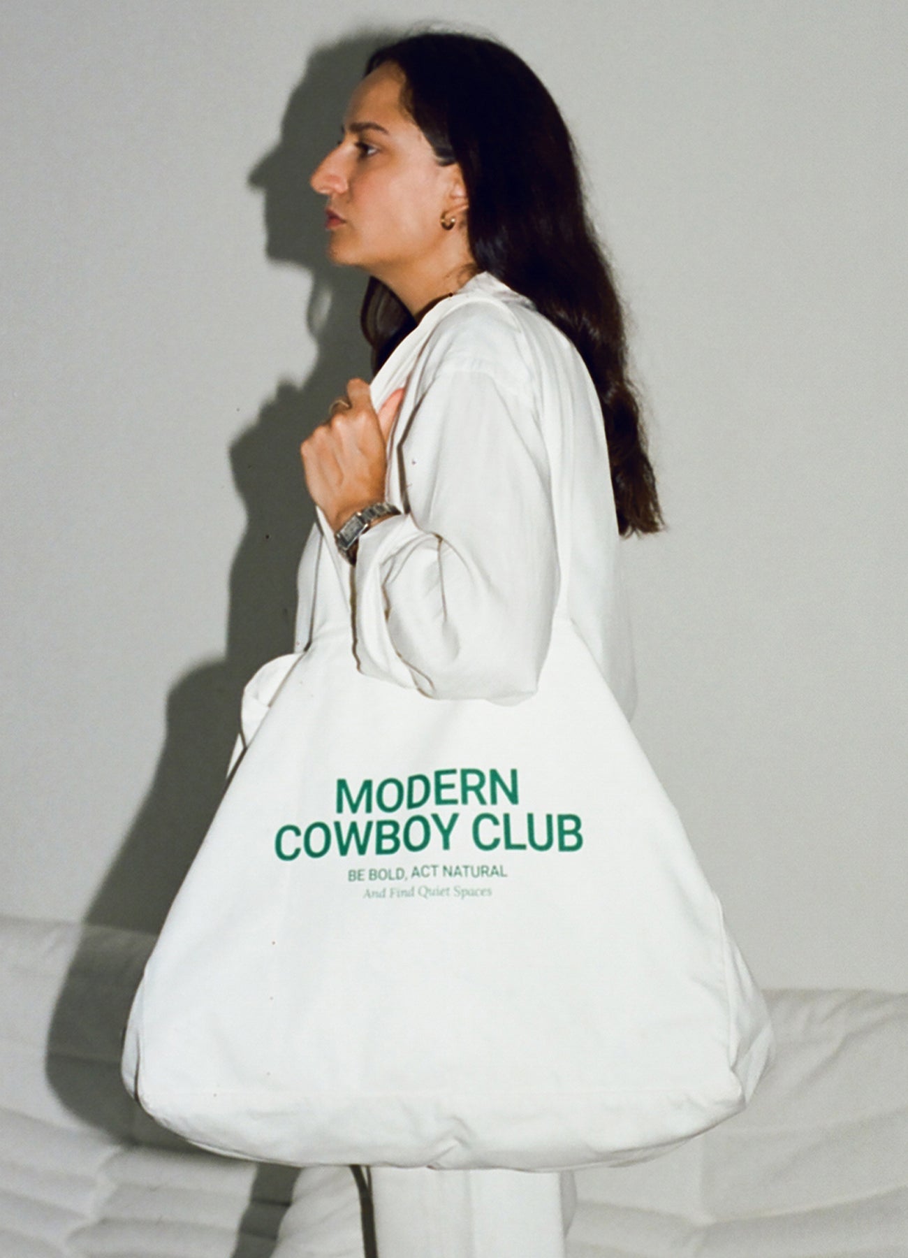 Marfa Travel Bag - Natural & Green Logo