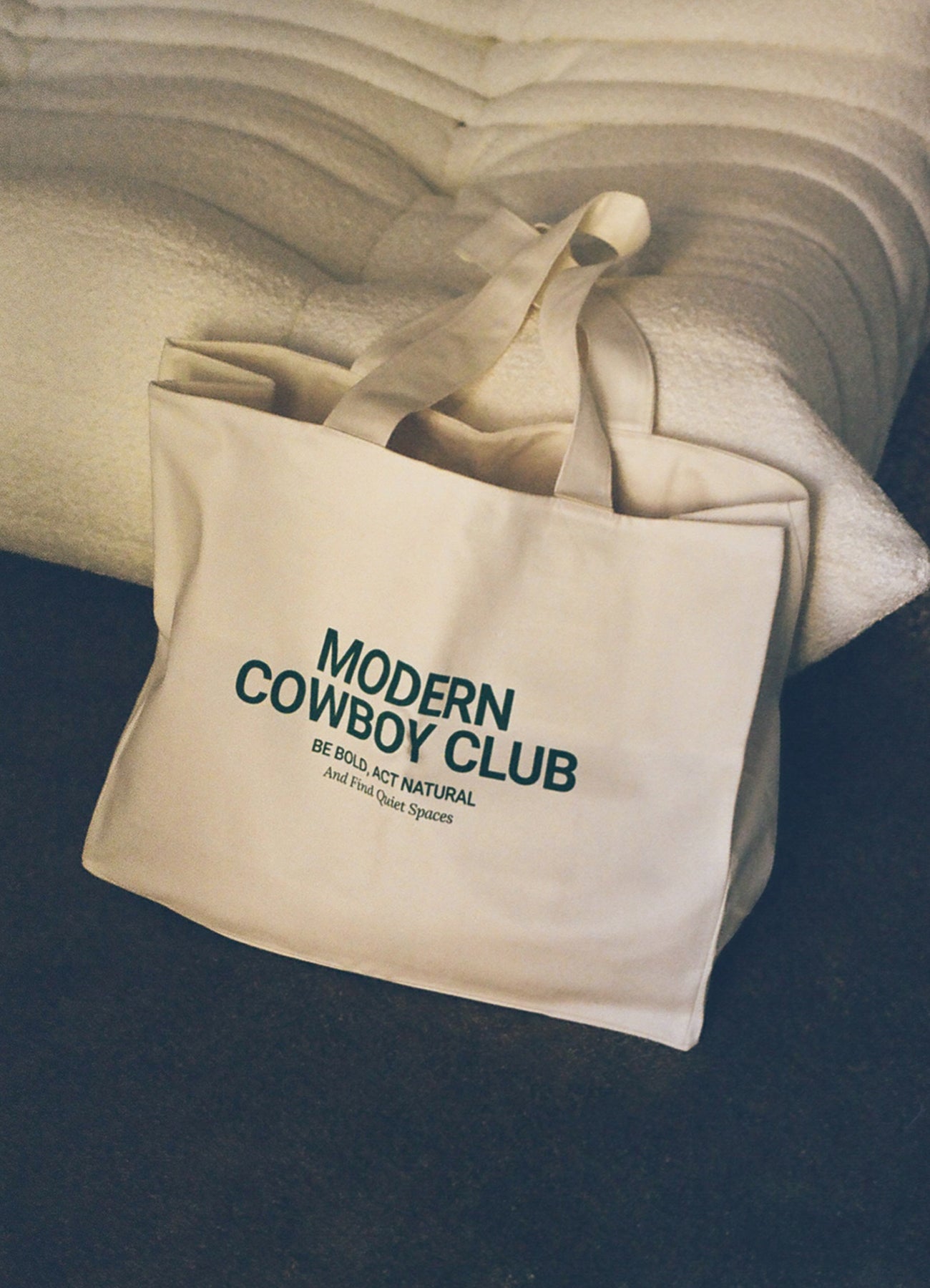 Marfa Travel Bag - Natural & Green Logo