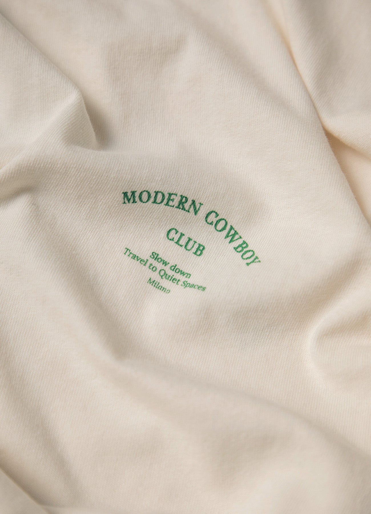 Jil T-shirt - Ivory & Green Logo