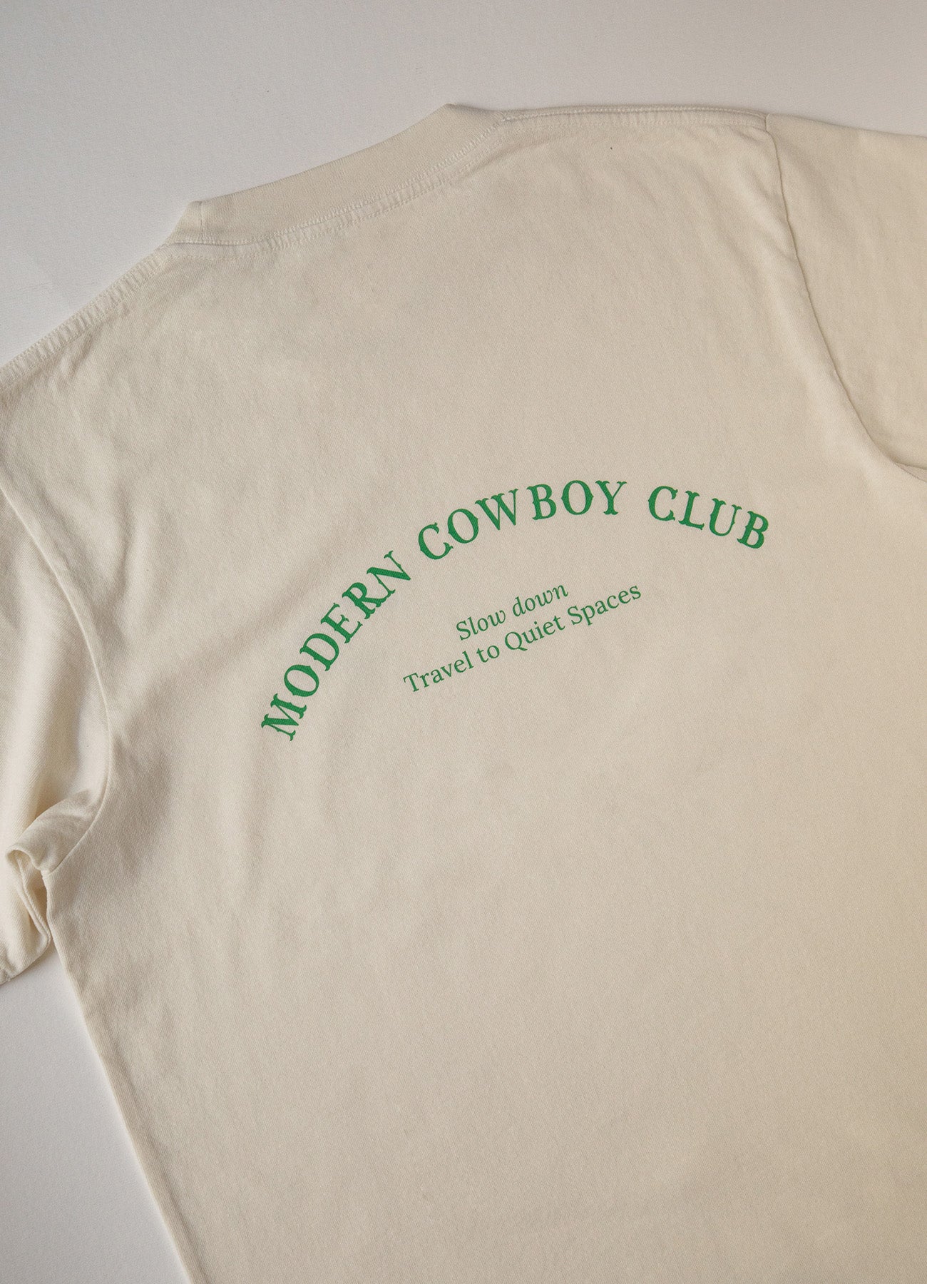 Jil T-shirt - Ivory & Green Logo