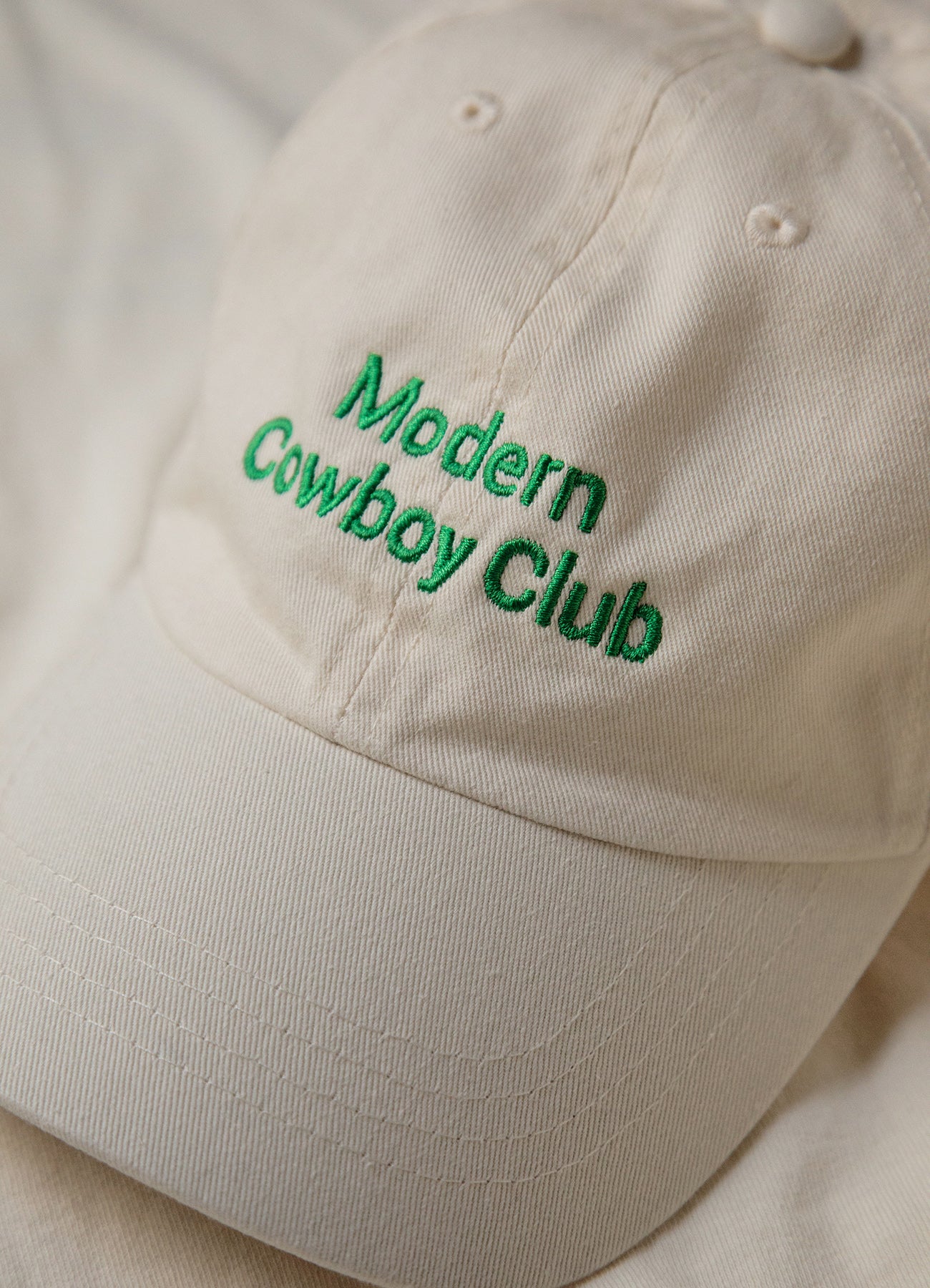 MCC Hat - Ivory & Green Logo