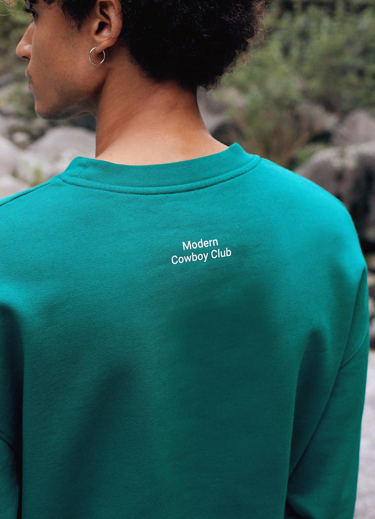 Meadow Crewneck - Green White Logo