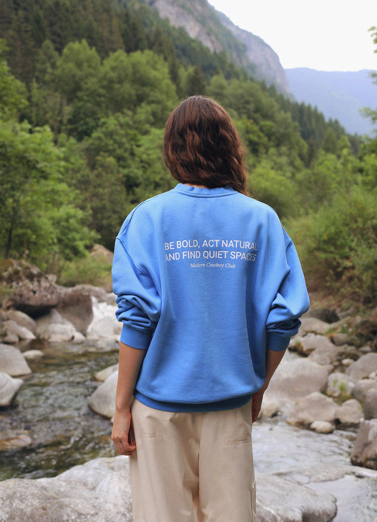 Meadow Crewneck - Blue & White Logo