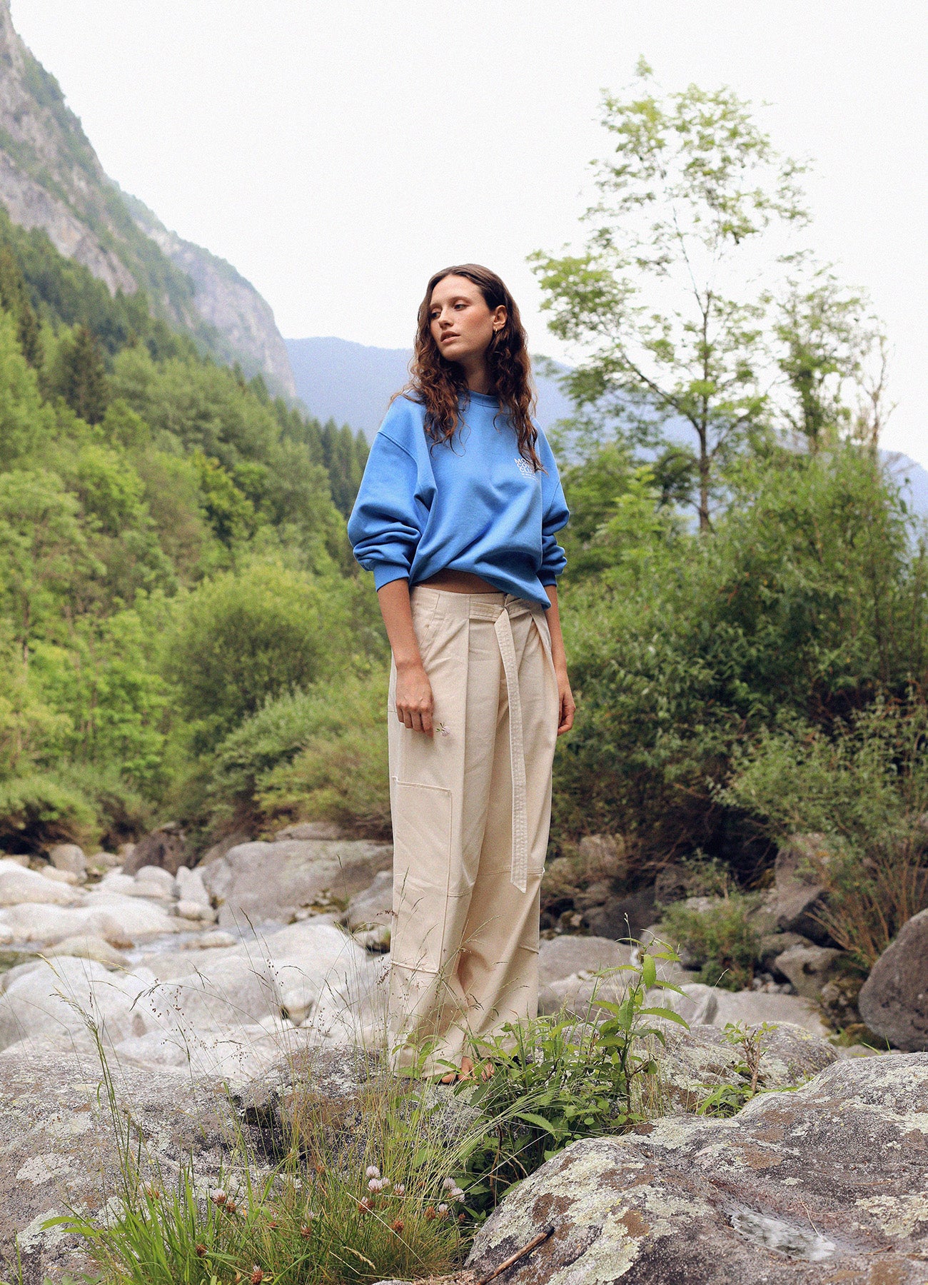 Meadow Crewneck - Blue & White Logo