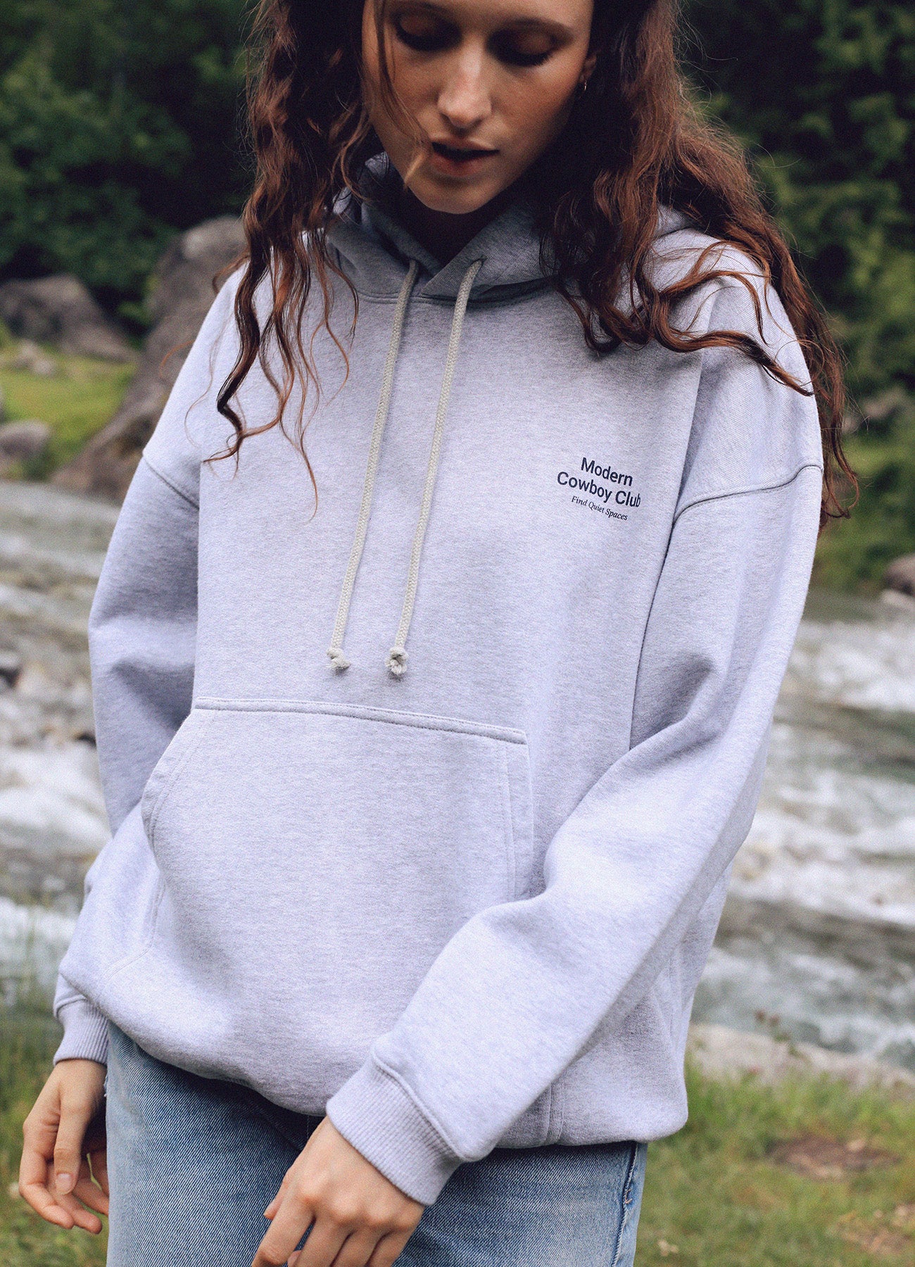 Java Hoodie - Grey & Navy Logo