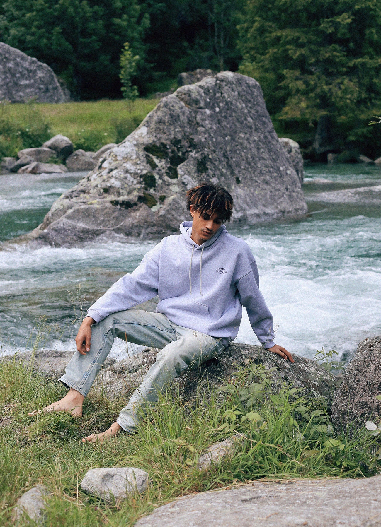 Java Hoodie - Grey & Navy Logo