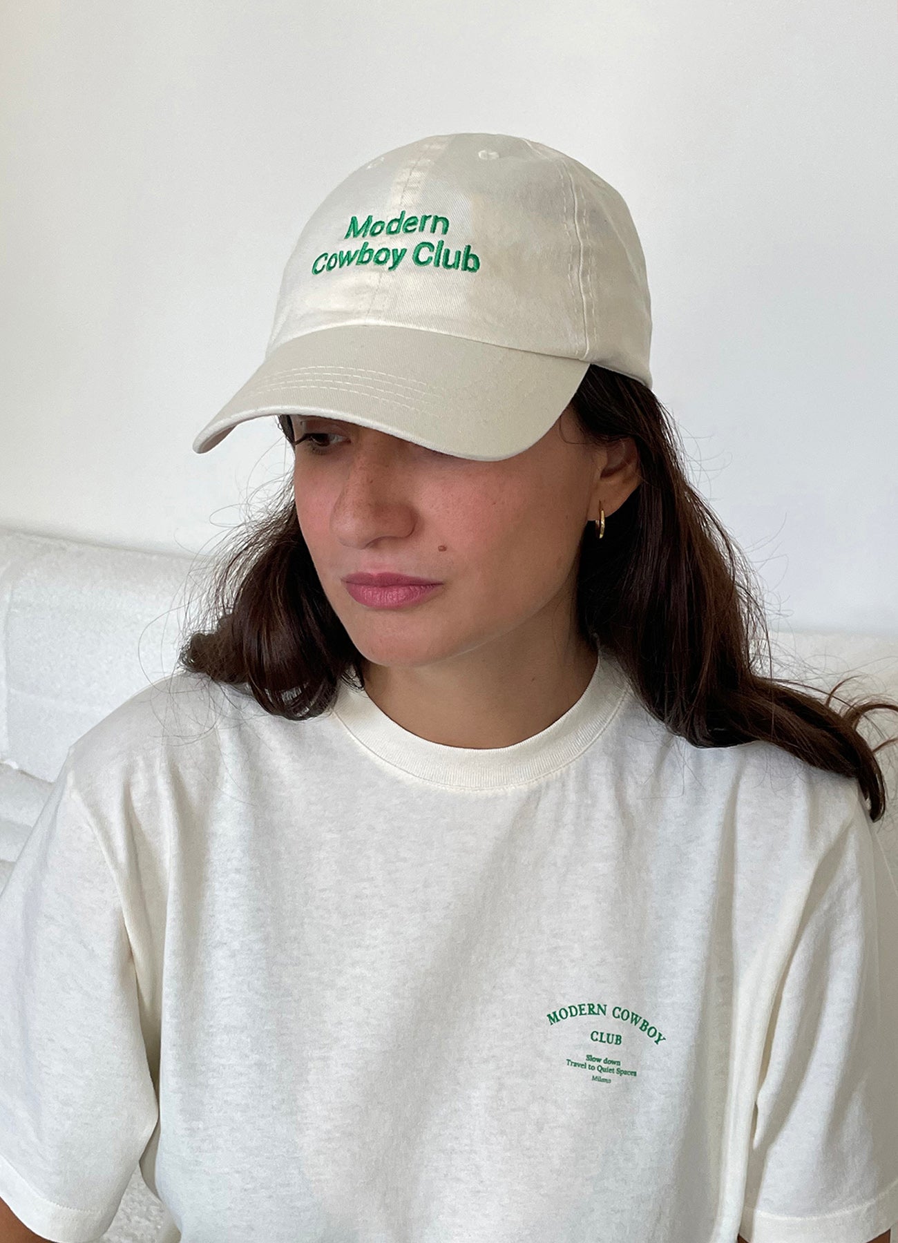 MCC Hat - Ivory & Green Logo