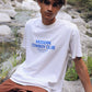 Jil T-shirt - Ivory & Blue Logo