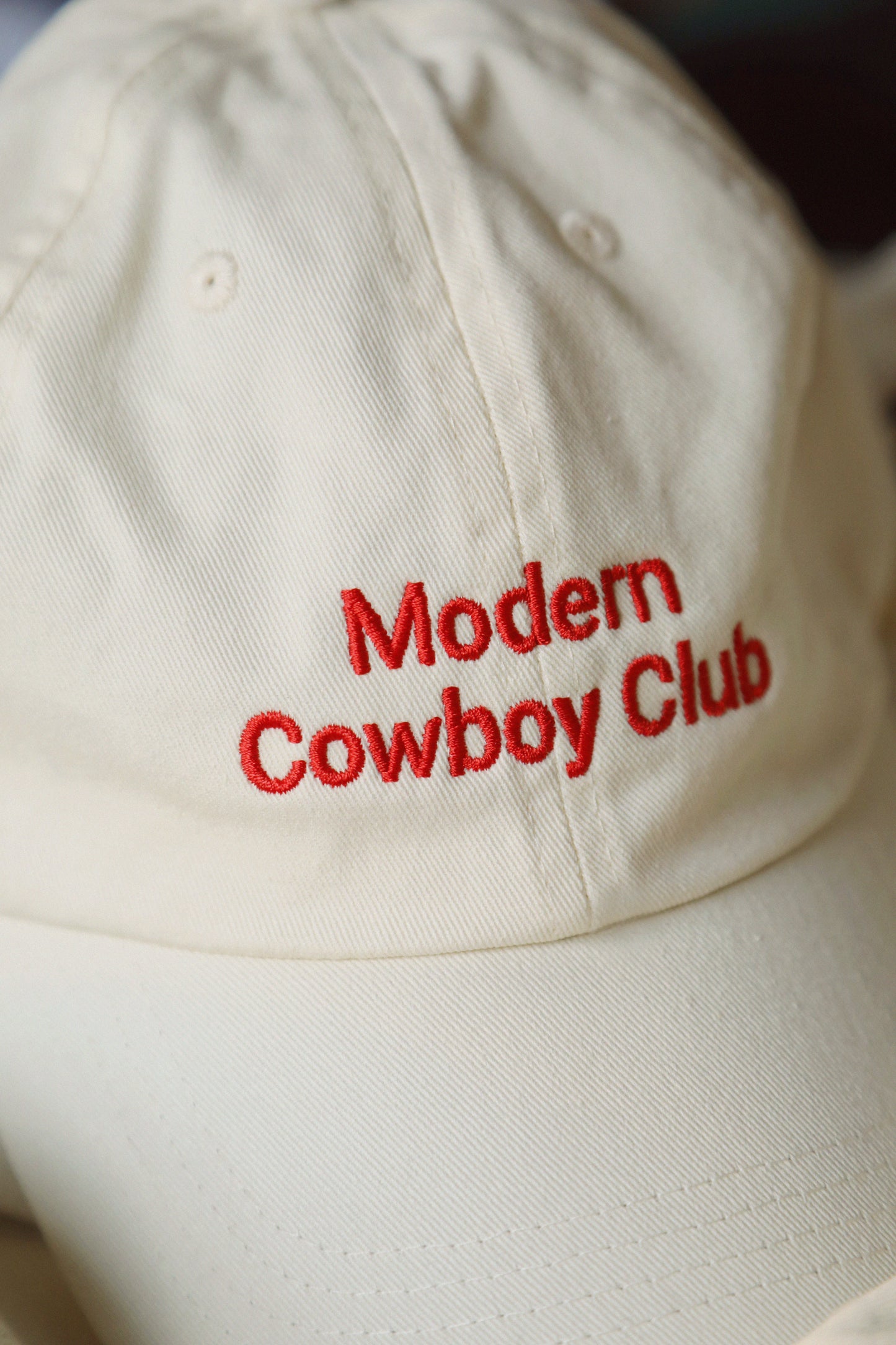 MCC Hat - Ivory & Red Logo