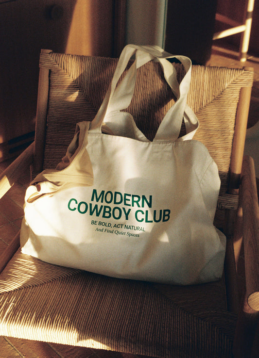 Marfa Travel Bag - Natural & Green Logo